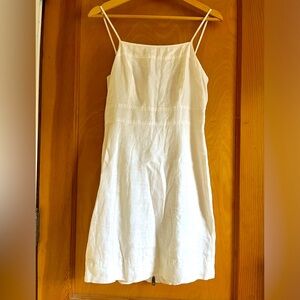 Juicy Couture, small, white linen dress, zip up back